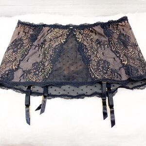 Victoria Secret Suspender Black Size S
